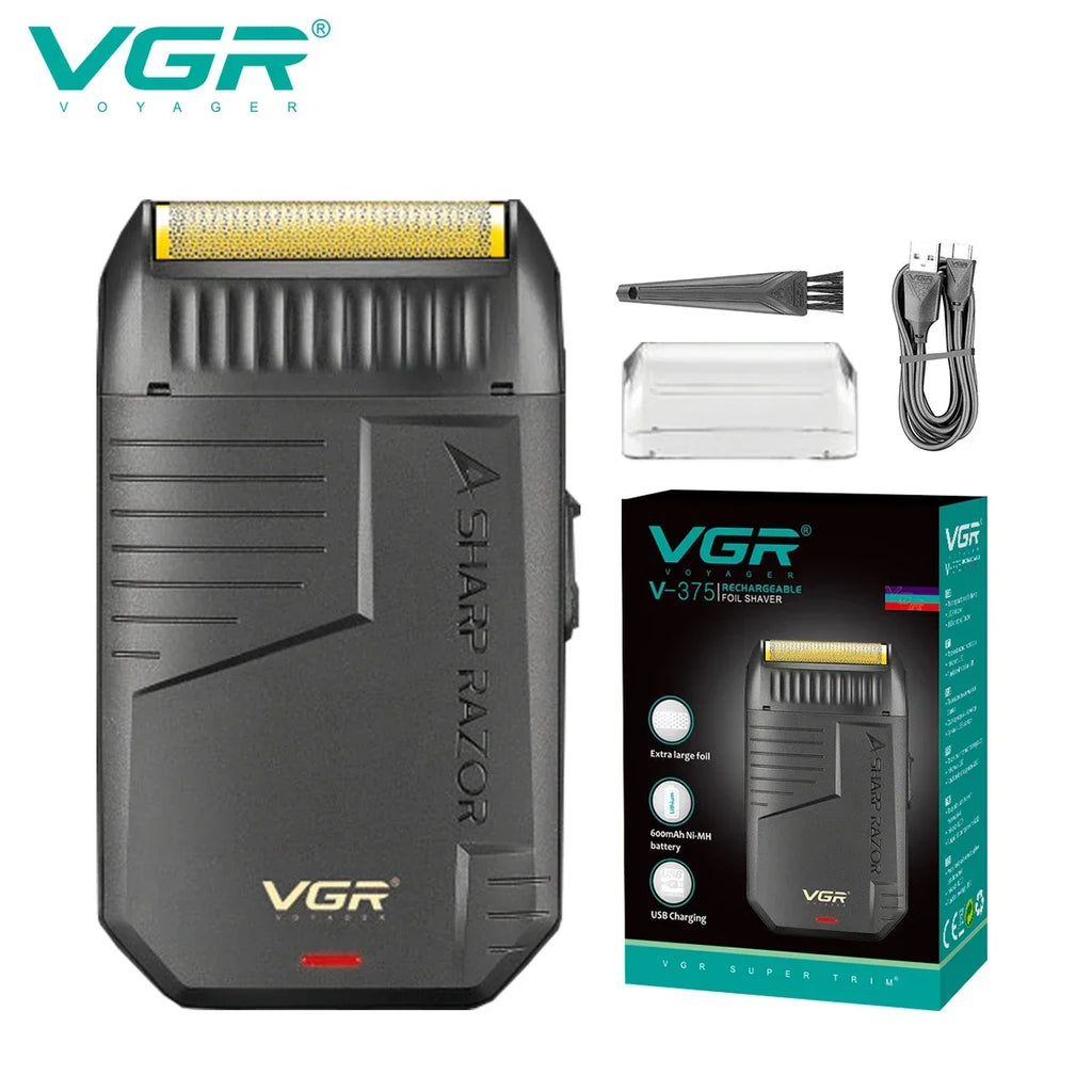 VGR V-375 Rechargeable Foil Shaver & Beard Trimmer for Men