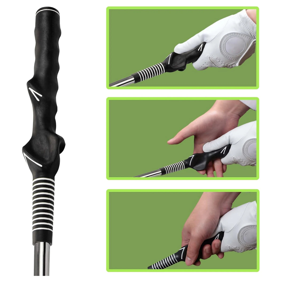 Retractable Golf Swing Trainer – Click Feedback Grip Aid | VIBE