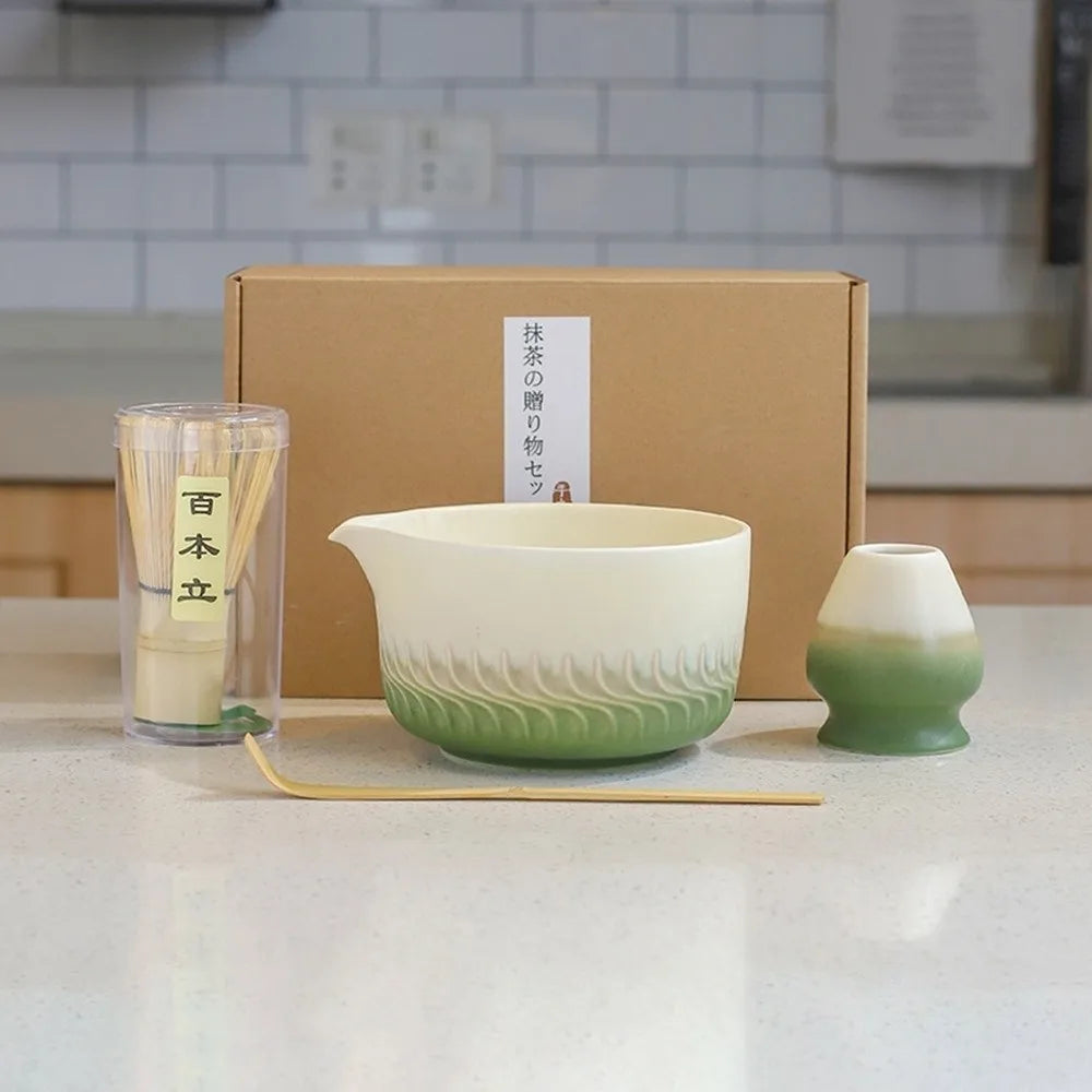 Japanese Matcha Tea Set – Bamboo Whisk, Bowl & Scoop