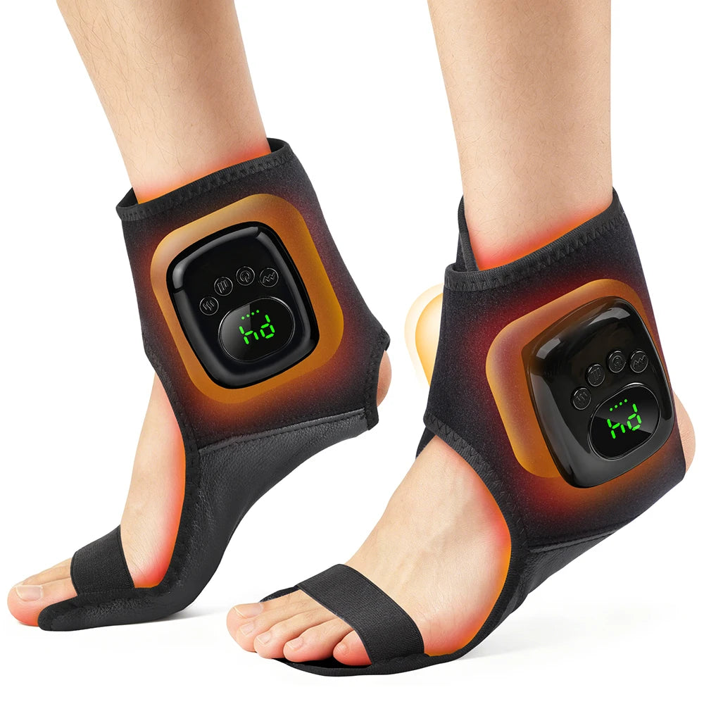 Hailicare Air Compression Ankle Massager with Dual Heat Pads