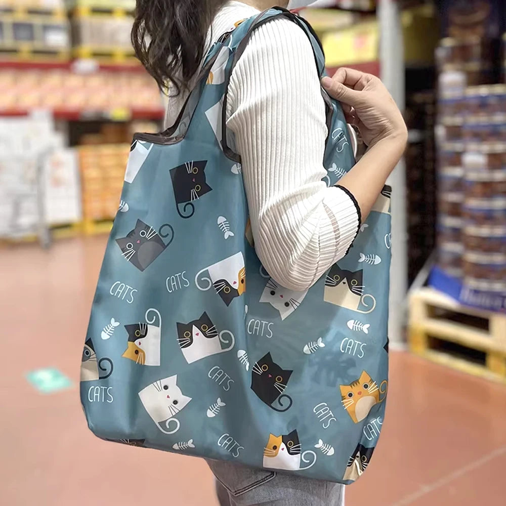 KindFuny Foldable Reusable Shopping Bag – Eco Grocery Tote