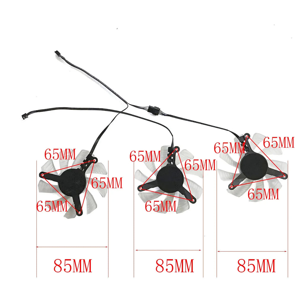 90MM 4-Pin GPU Cooling Fan Set for Emtek RTX 3070 TURBOJET OC