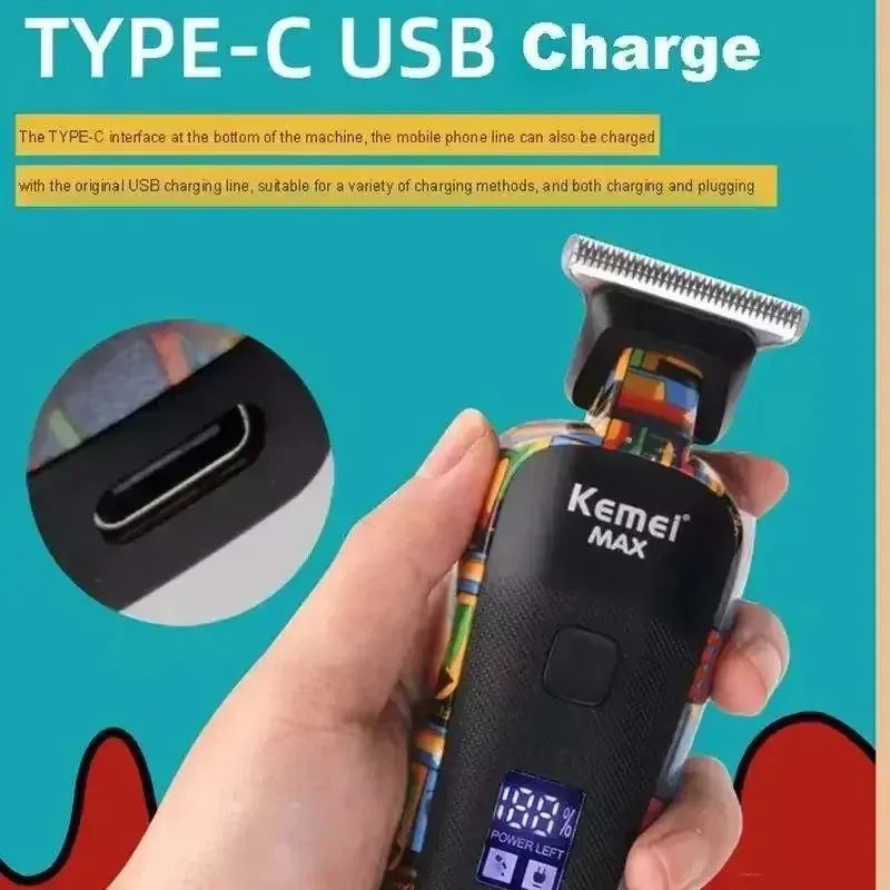 Kemei Rechargeable Hair Clipper & Beard Trimmer for Men