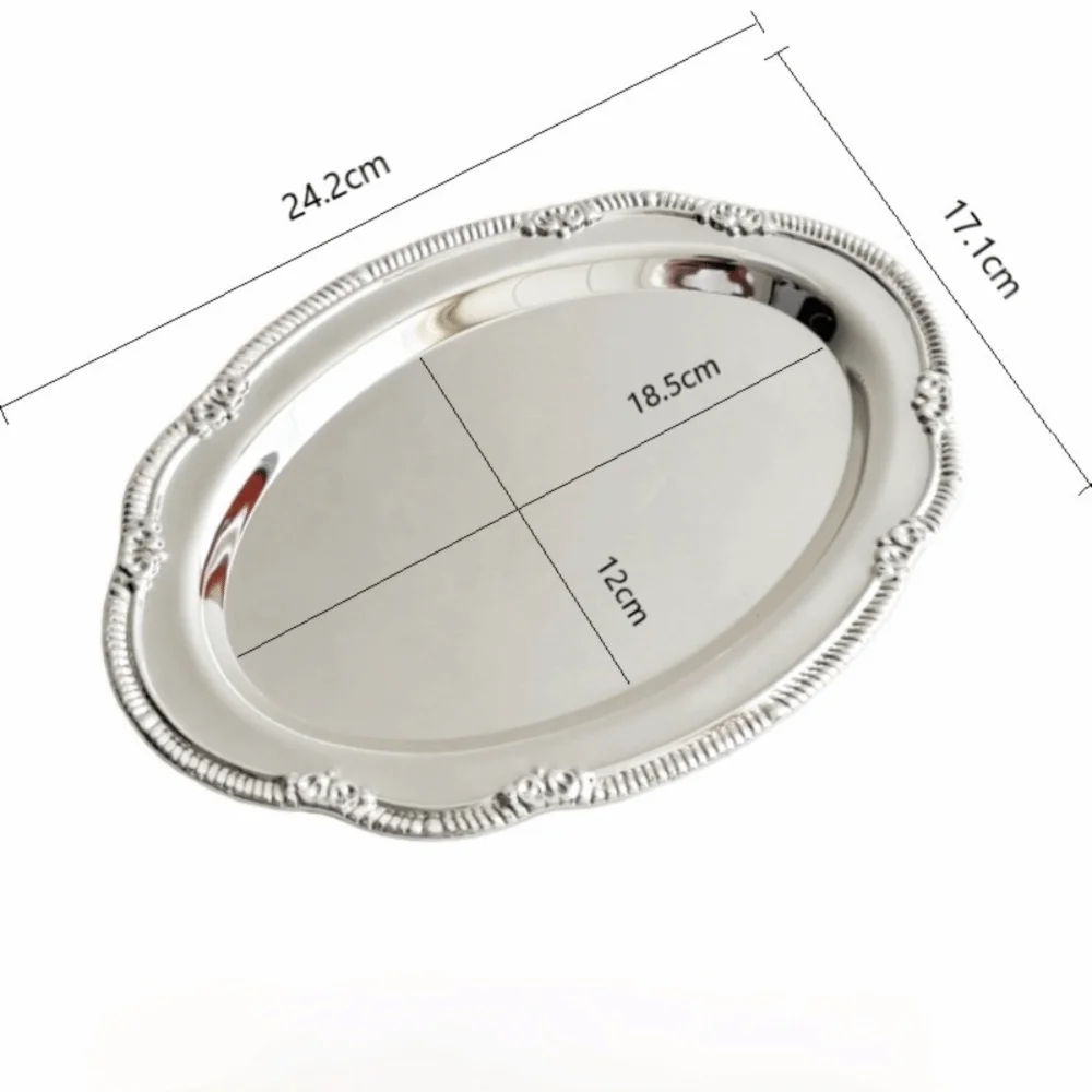 VIBE Oval Stainless Steel Serving Tray – Polished Food Platter