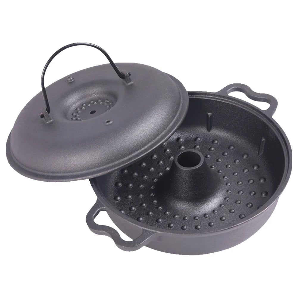 Cast Iron Sweet Potato & Garlic Roaster Pan with Lid