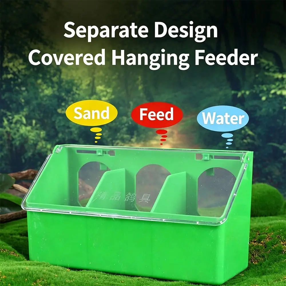 2-Port Large Capacity Outdoor Bird Feeder – Weatherproof PVC