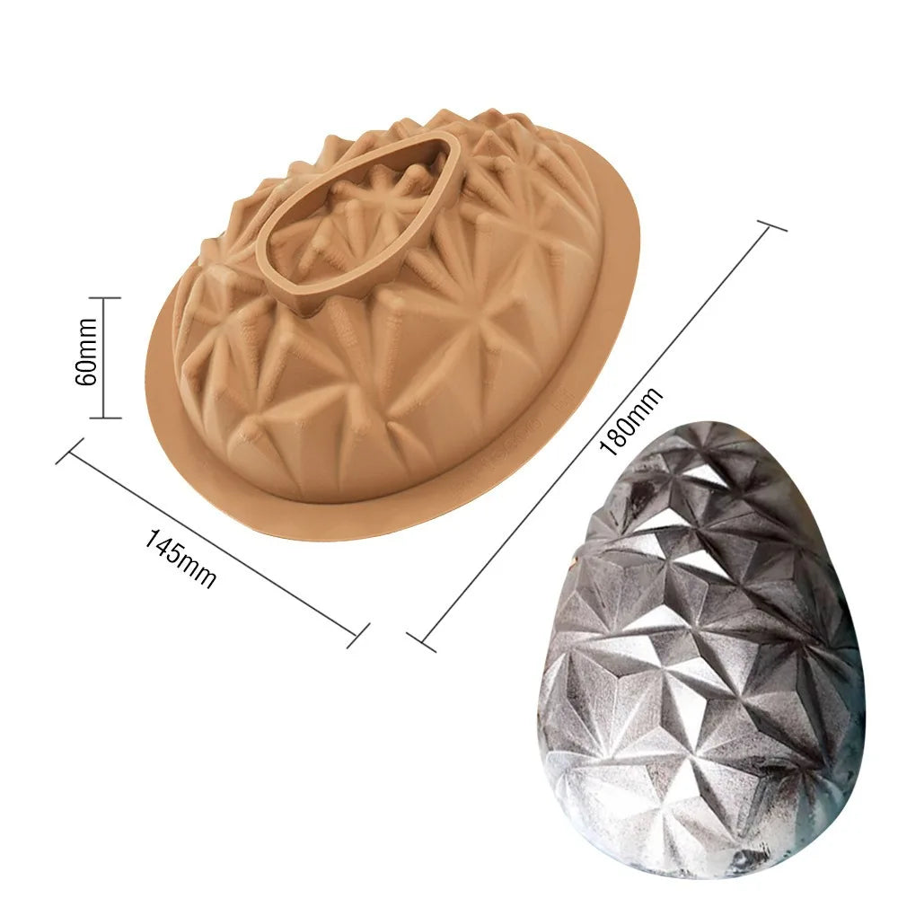 Large 3D Silicone Easter Egg Mold – Breakable Chocolate & Candy