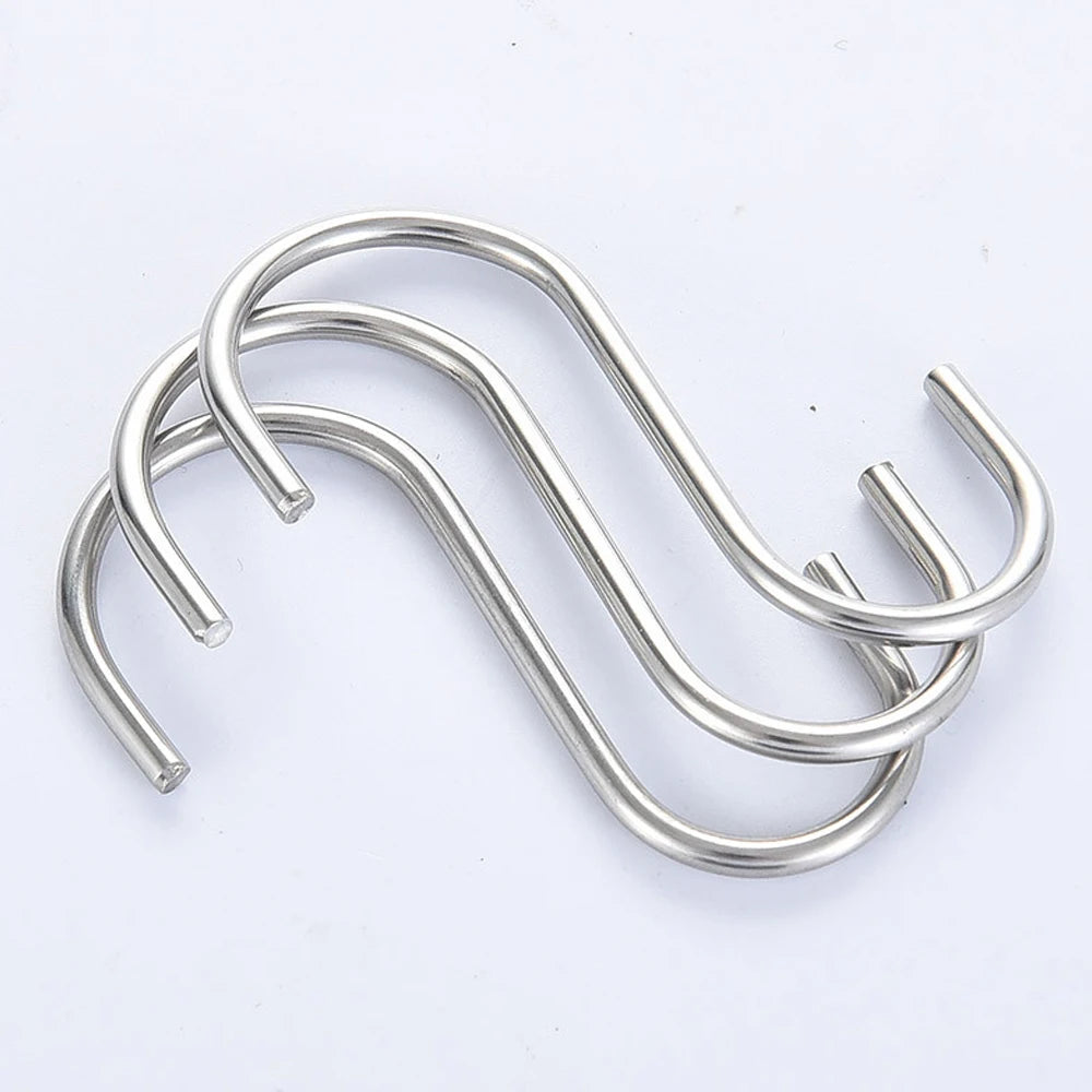 Heavy Duty Stainless Steel S-Hooks – Multipurpose Hanging Hooks