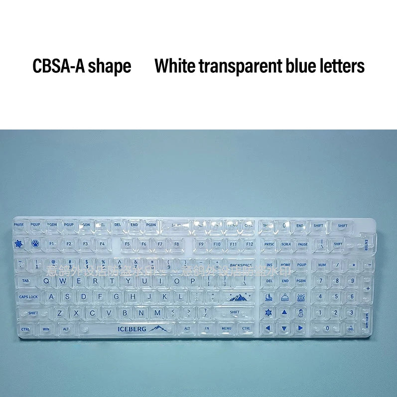 UYIQ 132-Key CBSA Transparent PC Keycaps – Cherry MX Gateron