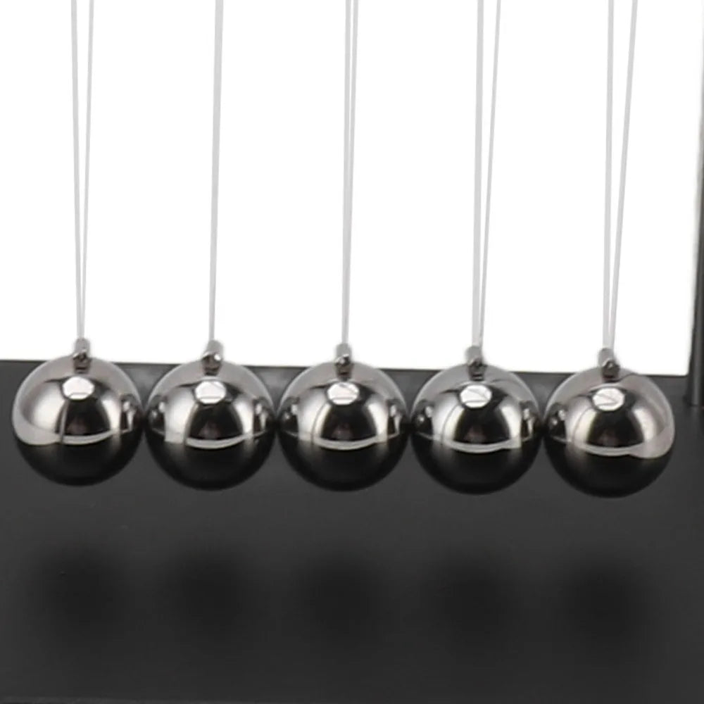 Newton's Pendulum Ball – Stainless Steel & Wood Desktop Decor
