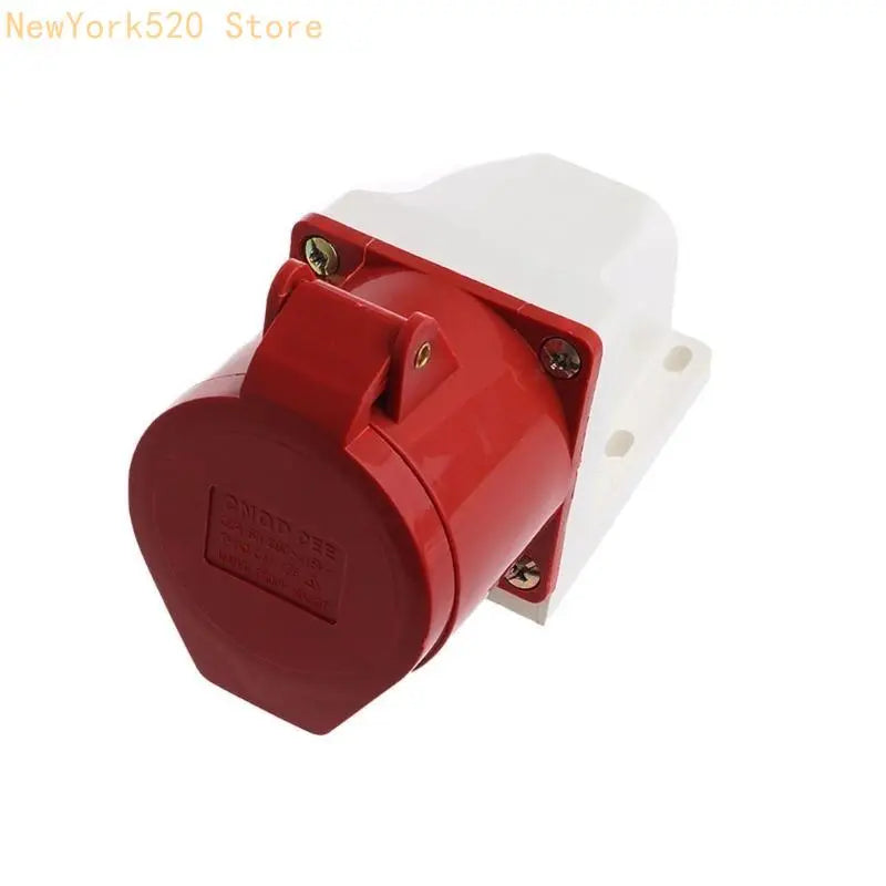 32A 3-Phase Industrial Site Plug 3P+N+E IP44 Weatherproof 240-415V