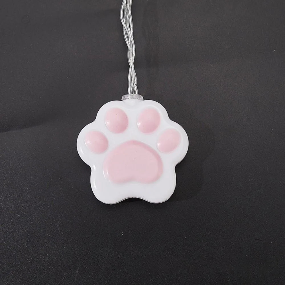 Cat Paw LED Fairy String Lights – USB & Battery, Waterproof