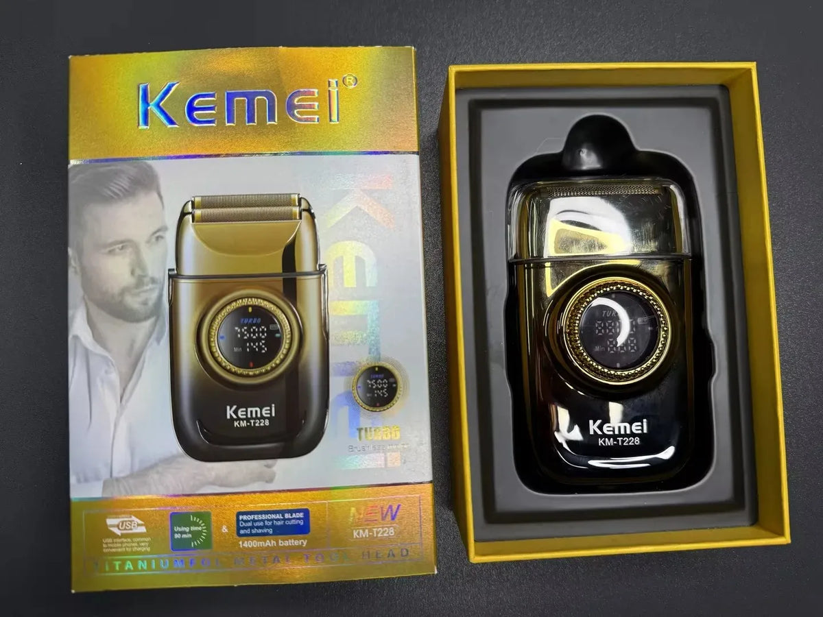 Kemei KM-T228 Twin Foil Electric Shaver USB-C Men's Razor