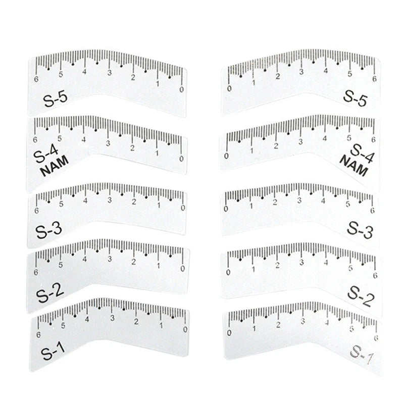 5-Pair Microblading Eyebrow Stencil Stickers – Brow Guide Kit