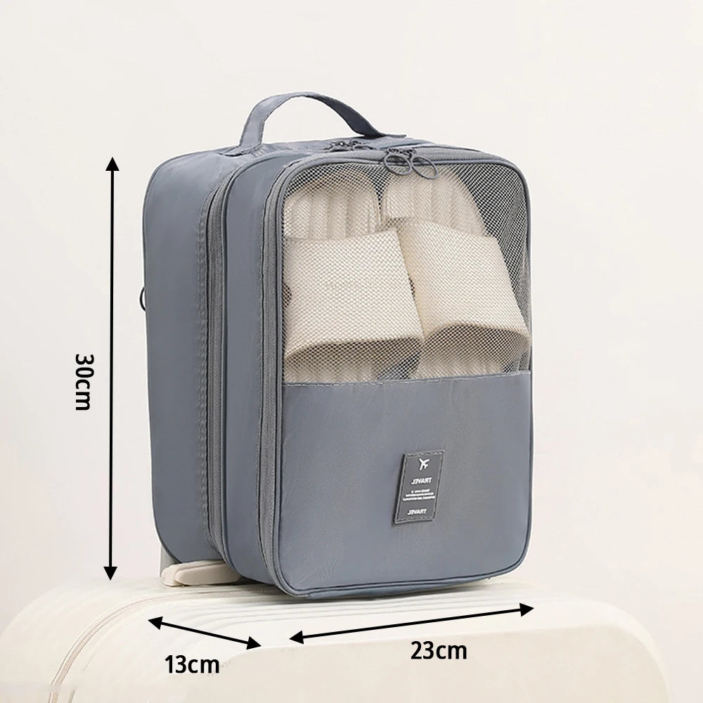 Portable Travel Shoe Bag – 3-Pair Multi-Use Organizer