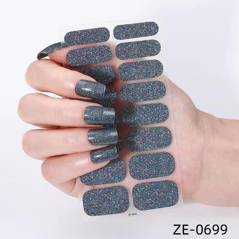 Glitter Self-Adhesive Nail Polish Strips – DIY Nail Wraps