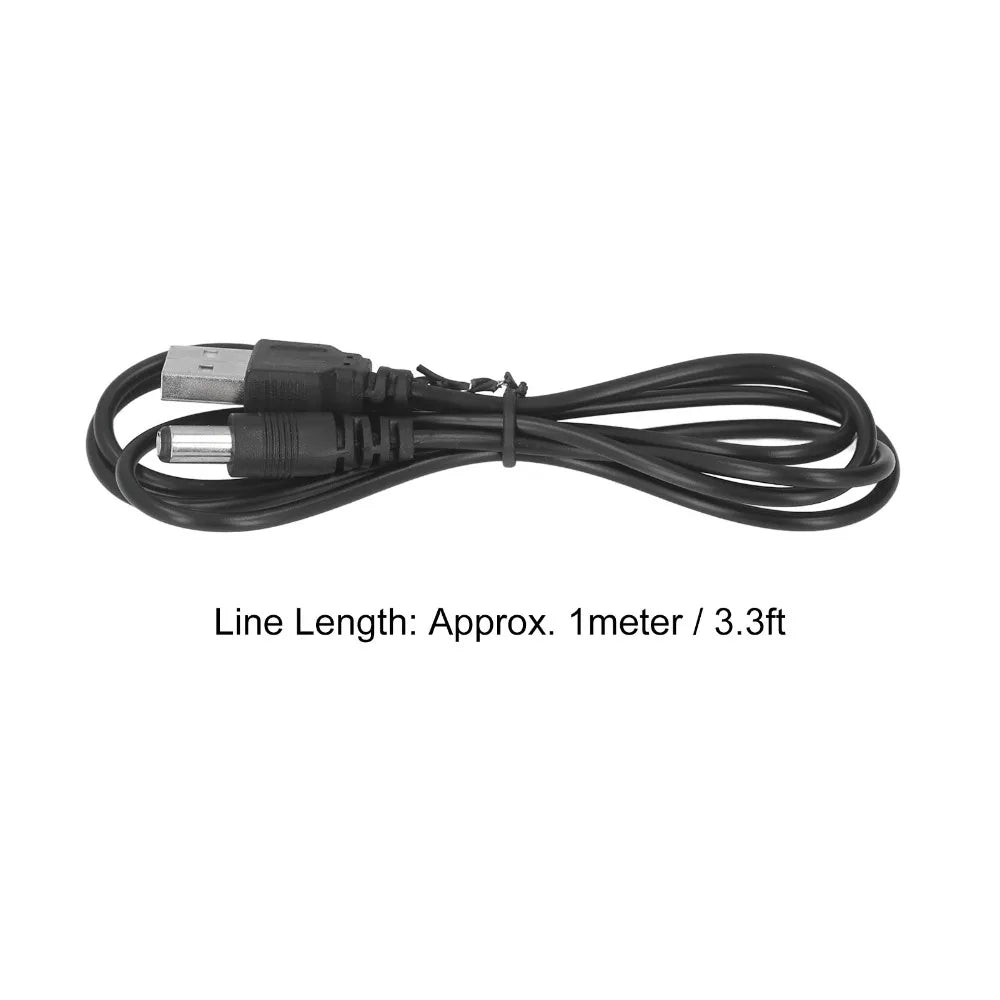 6-Pack USB to DC 5.5mm Power Cable 5V 3.3ft | USB-A Barrel Jack