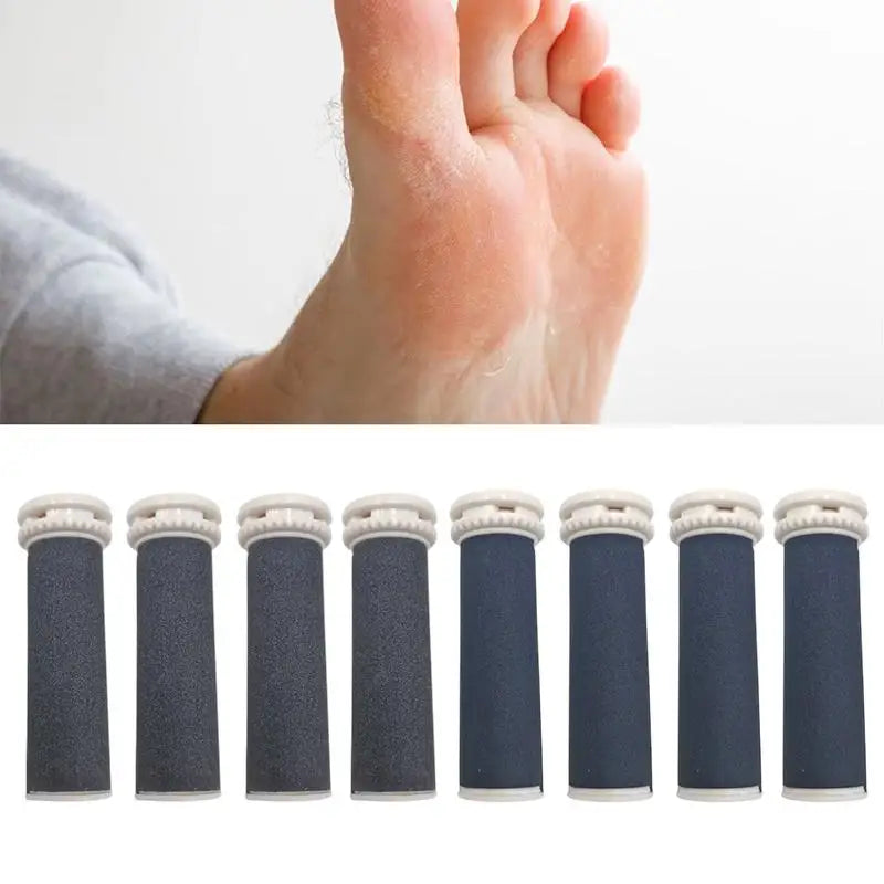 4-Pack Electric Foot File Replacement Rollers – Dual Grit