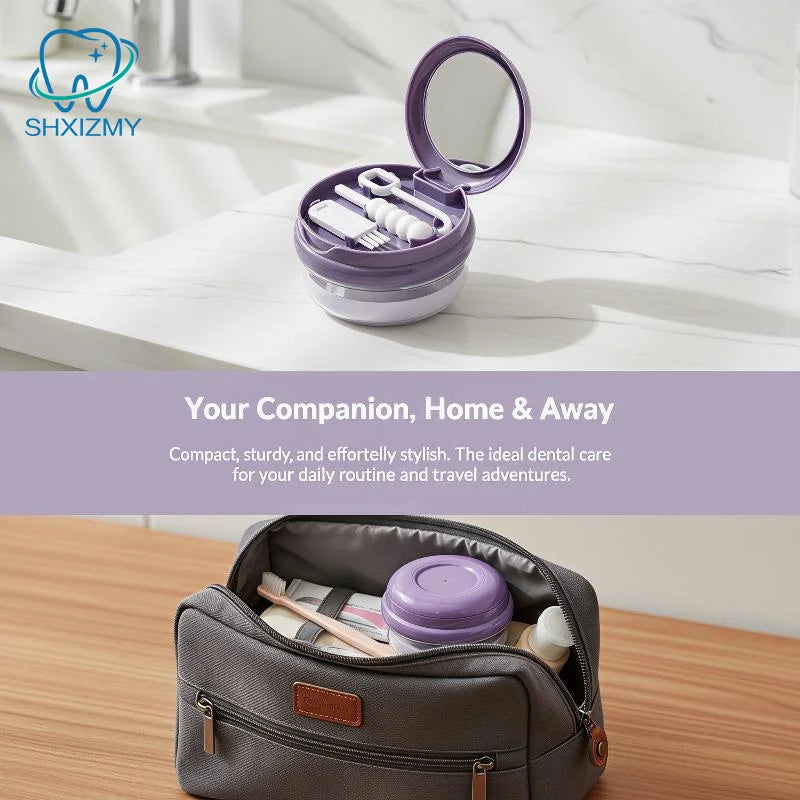 Spring Lift Retainer & Denture Case – Leakproof Travel Box