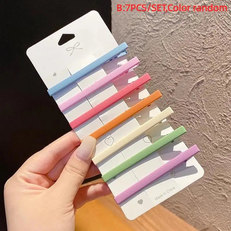 Colorful Duck Beak Hair Clips Set 7/10/11 Pcs Barrettes