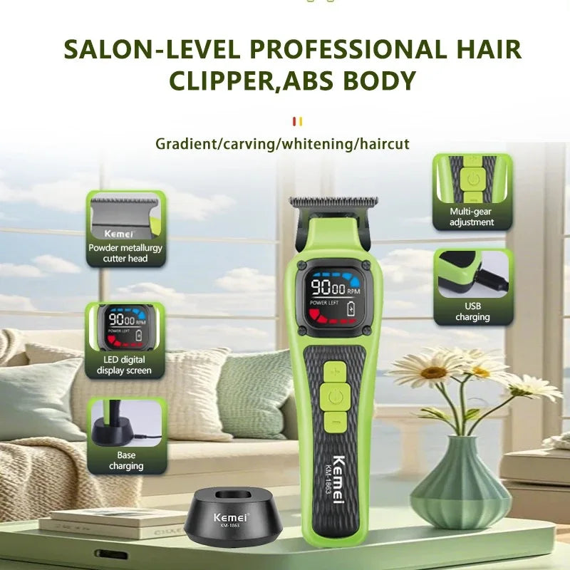 Kemei KM-1862/1863 Cordless Professional Hair Clipper Trimmer