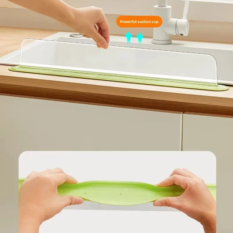 Silicone Sink Splash Guard Suction Cup Water Baffle Drain Filter