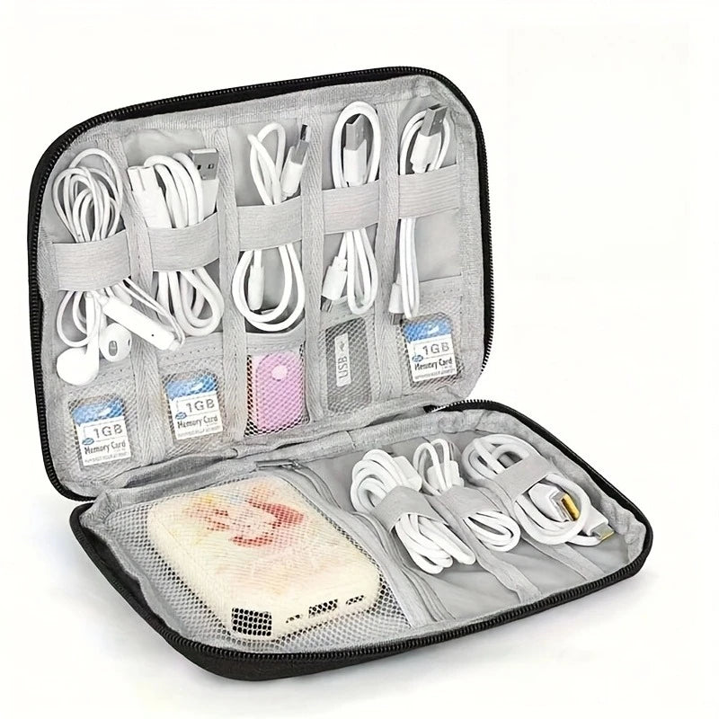 Travel Cable Organizer Bag – Electronics Accessories Case
