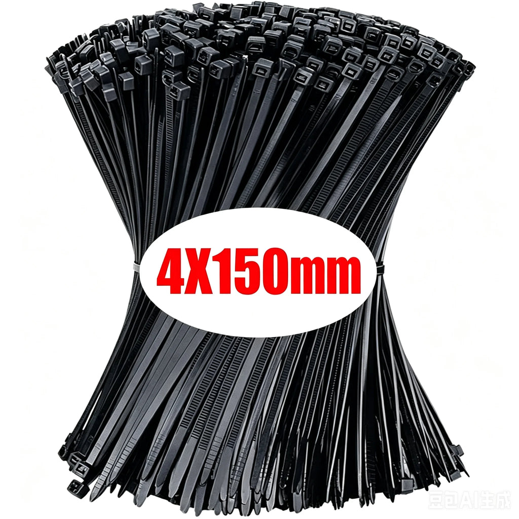 Nylon Zip Ties Self-Locking Cable Ties 100–1000 Pcs