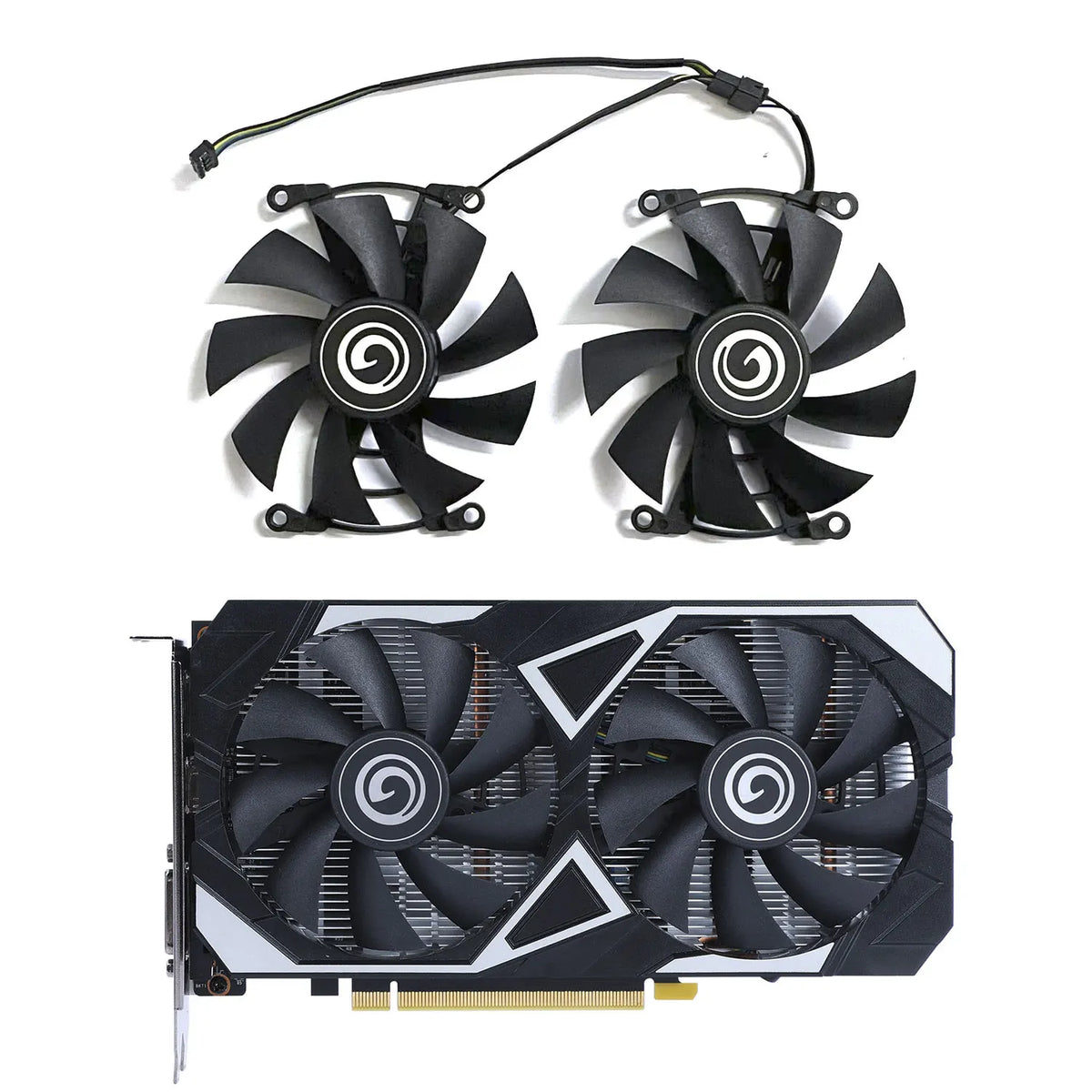 Dual 87mm GPU Fan Replacement for Galaxy RTX 3050 Snapdragon V3