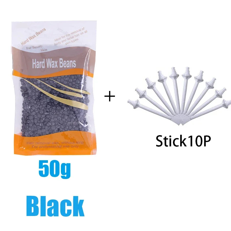 Nose Hair Wax Applicator Sticks & Beeswax Bean Set