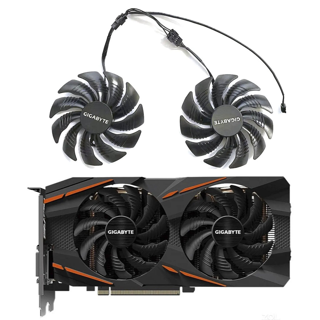 88mm GPU Fan T129215SU 4-Pin for Gigabyte RX 470/480/570/580/590