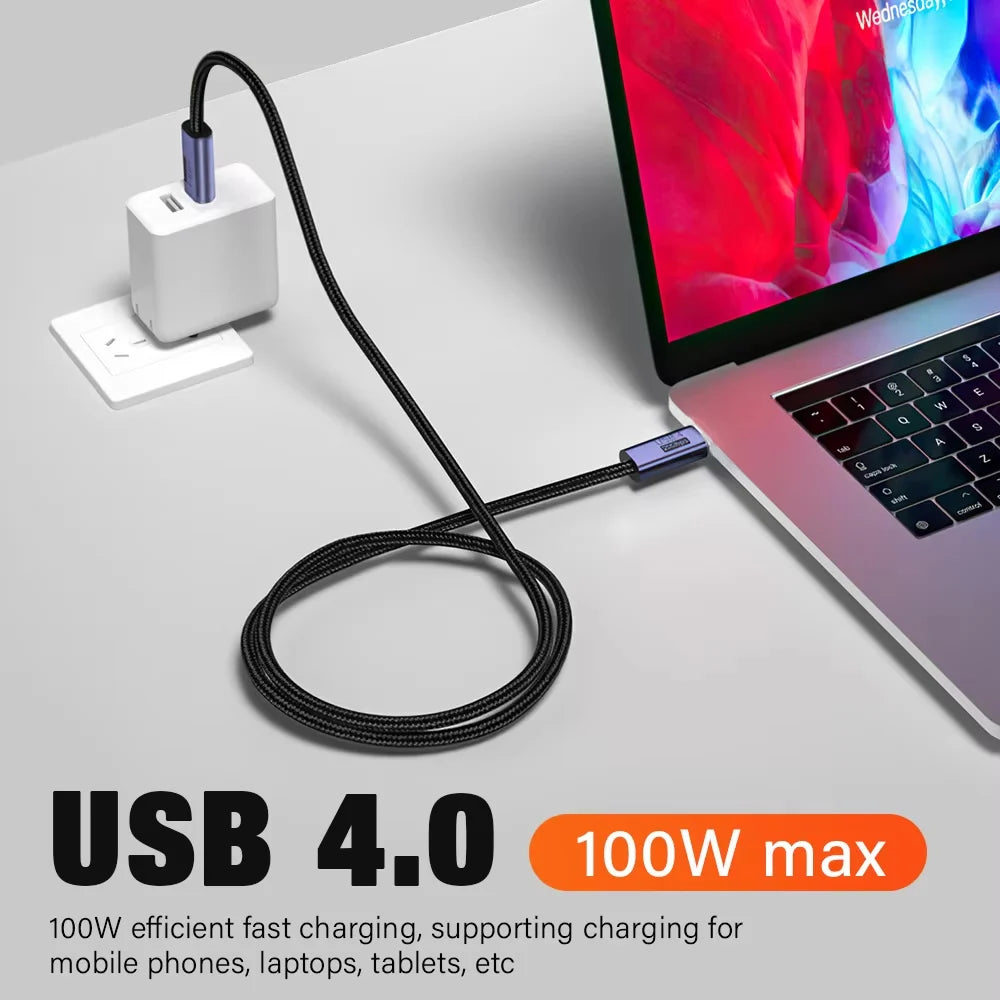 USB4 Thunderbolt 3 Cable 8K@60Hz 20Gbps 100W Fast Charge