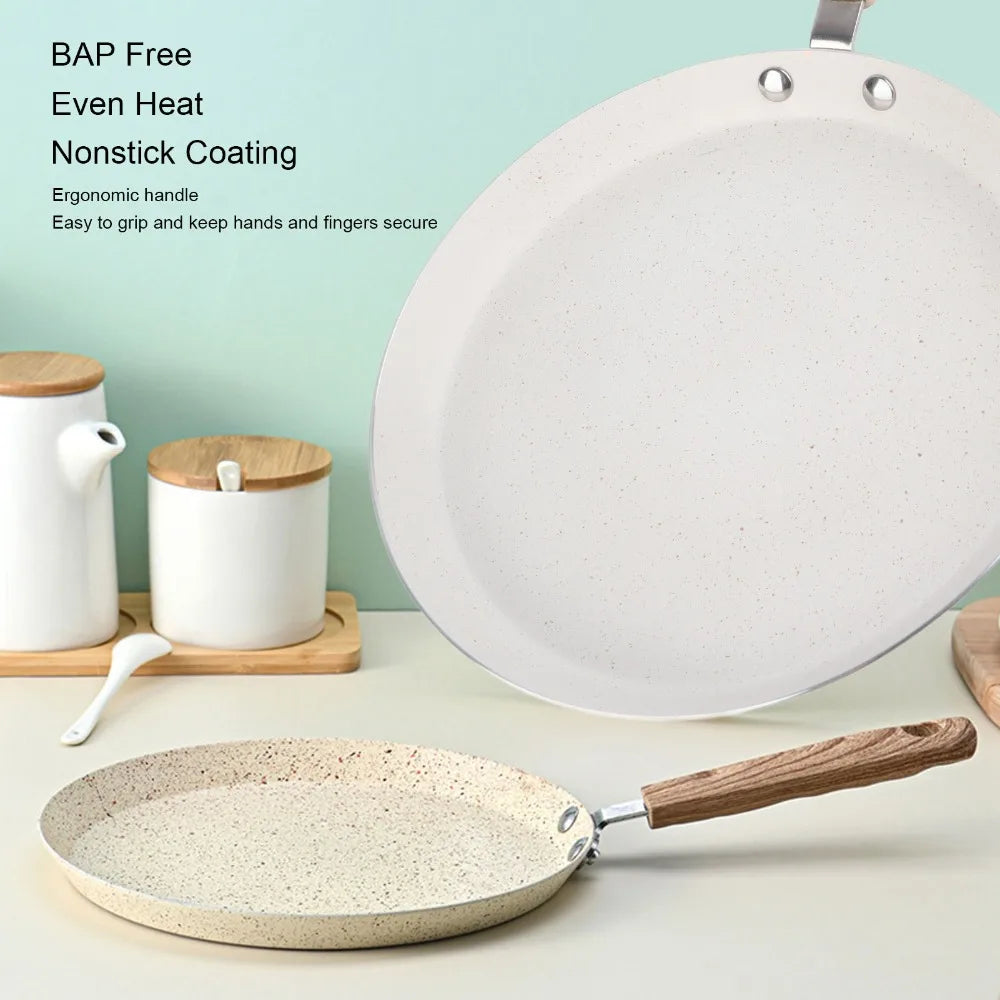 VIBE Beige Non-Stick Aluminum Frying Pan – Ergonomic Handle