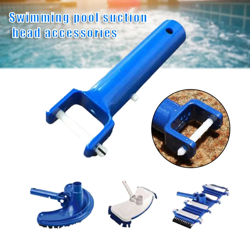 2-Pack Pool Vacuum Suction Head Handle with V-Clip – Blue