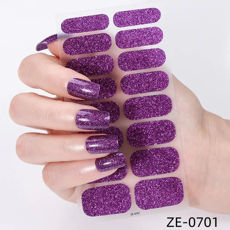 Glitter Self-Adhesive Nail Polish Strips – DIY Nail Wraps