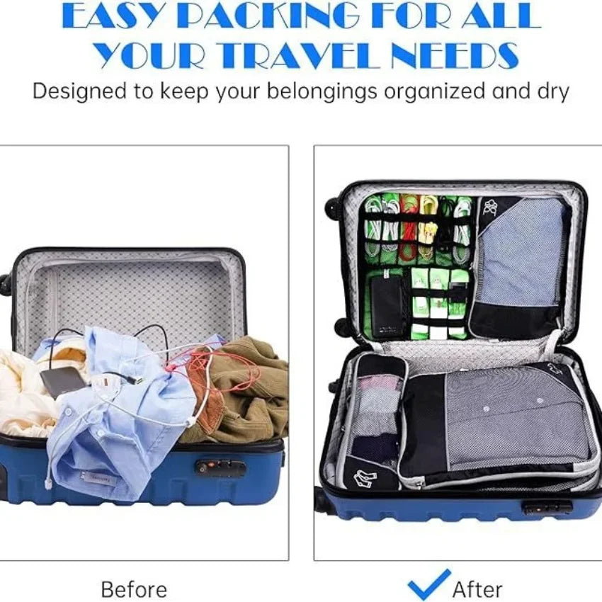 VIBE Compression Packing Cube Set – Travel Luggage Organizers
