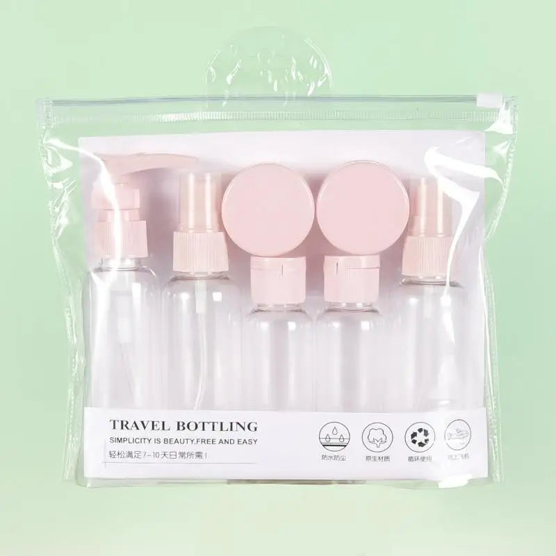 Travel Refillable Bottle Set – Portable Cosmetic Containers 8 Pc