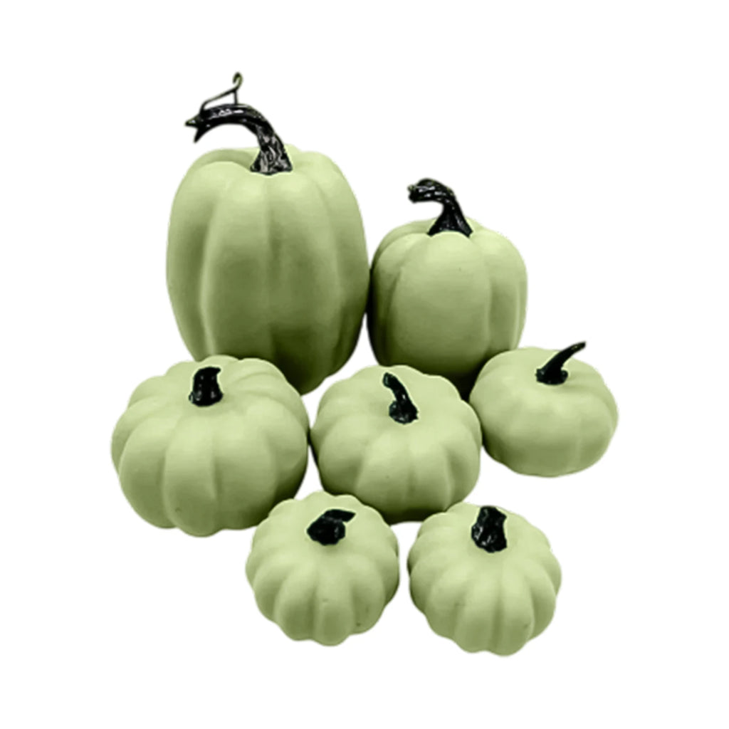 7-Piece Artificial Pumpkin Set – Halloween & Fall Harvest Decor