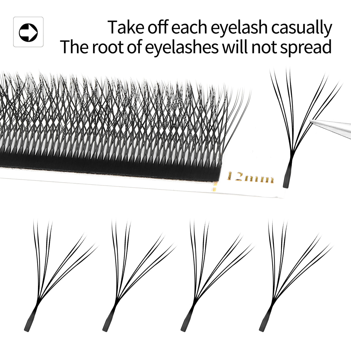 XIUSUZAKI Premade Fan Lash Extensions 2D–8D W Bloom YY