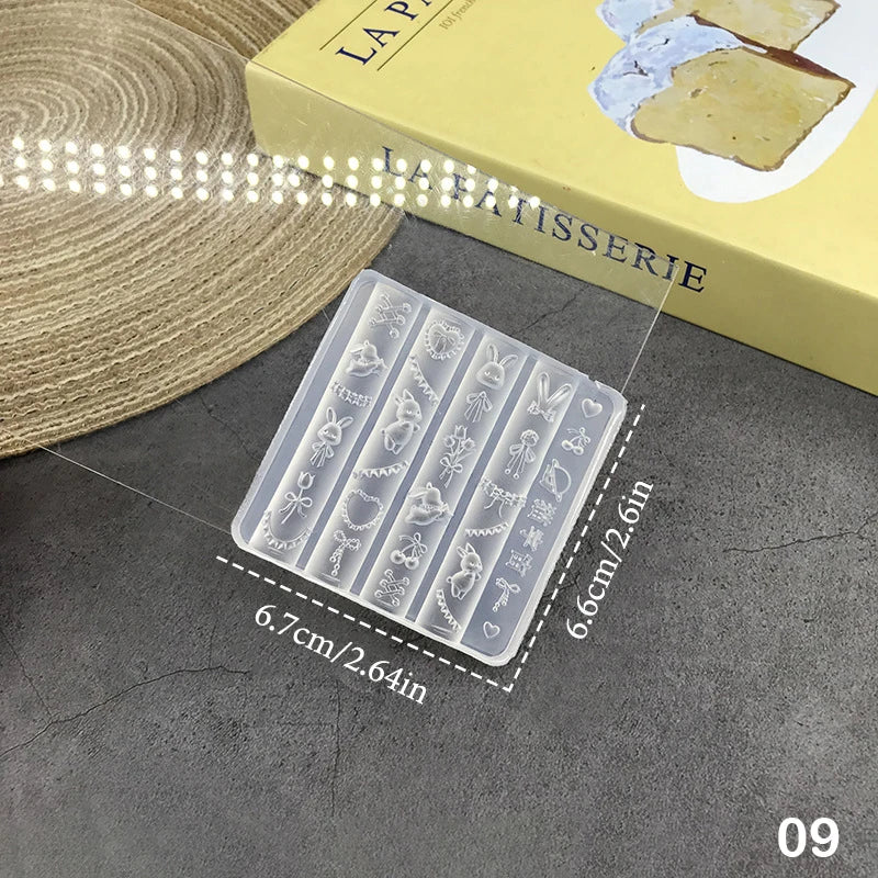 3D Silicone Nail Art Mold – UV Gel Stamping Stencil DIY