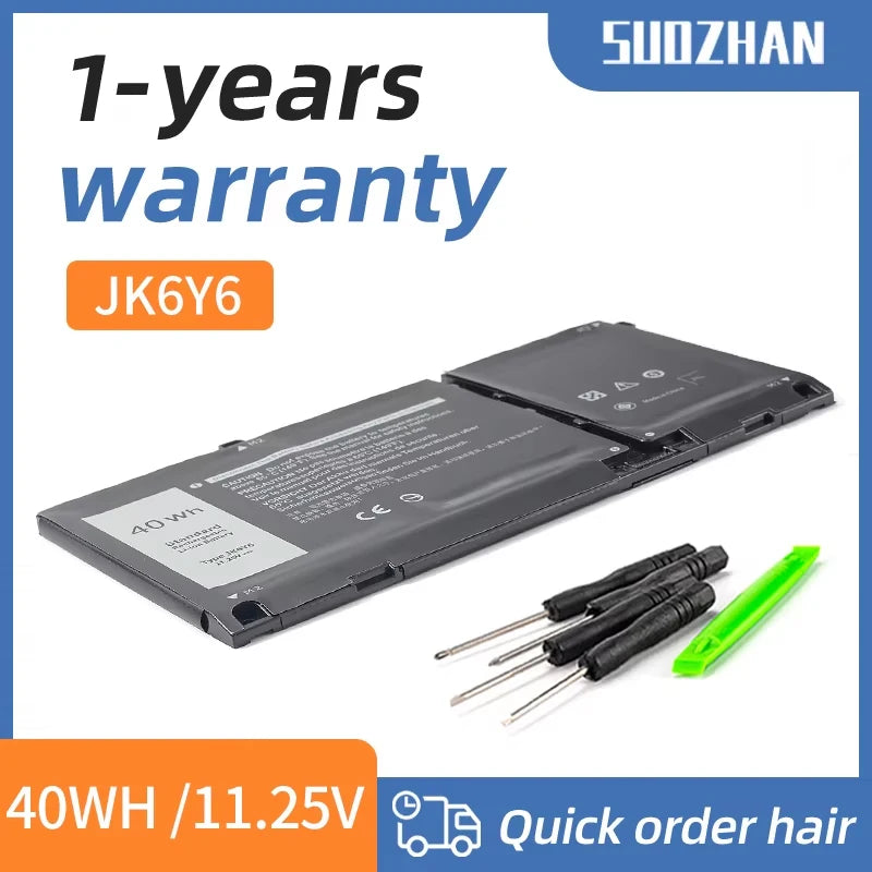 SUOZHAN JK6Y6 Dell Battery Latitude 3410 3510 Vostro 11.25V 40Wh