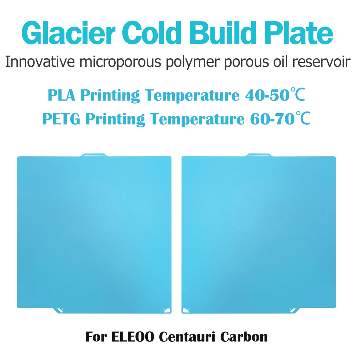 Glacier Cold Plate for Bambu Lab A1 P1 X1 Creality K1 Ender 3