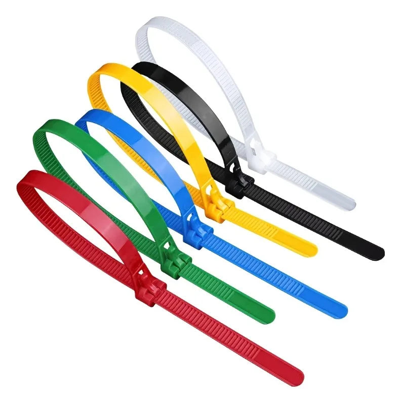 100-Pack Self-Locking Nylon Zip Ties – Cable Organizer