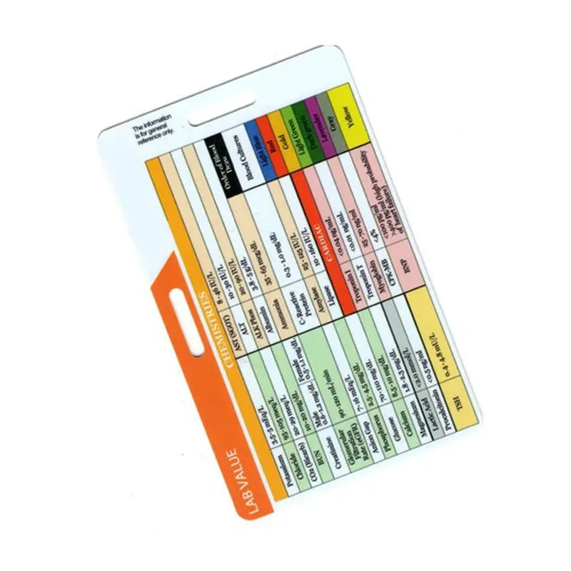 Nursing Badge Card – Lab Values & Blood Draw Order Reference