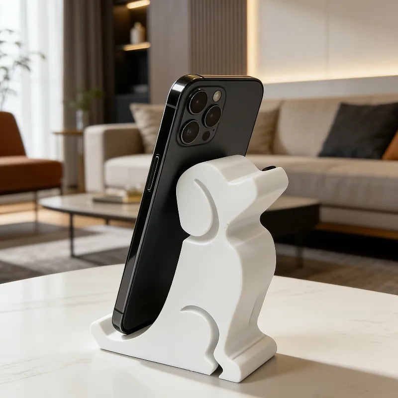 3D Cute Dog Phone Holder – PLA Desk Stand, 2 Colors