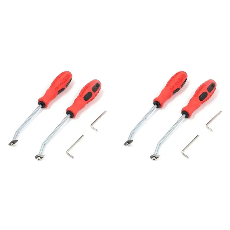 4-Piece Grouting Removal Tool Set – Tile Seam Scraper Kit