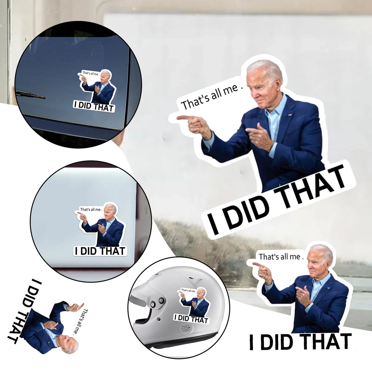 "I Did That" Funny Meme Stickers 100-Pack – Waterproof Decals