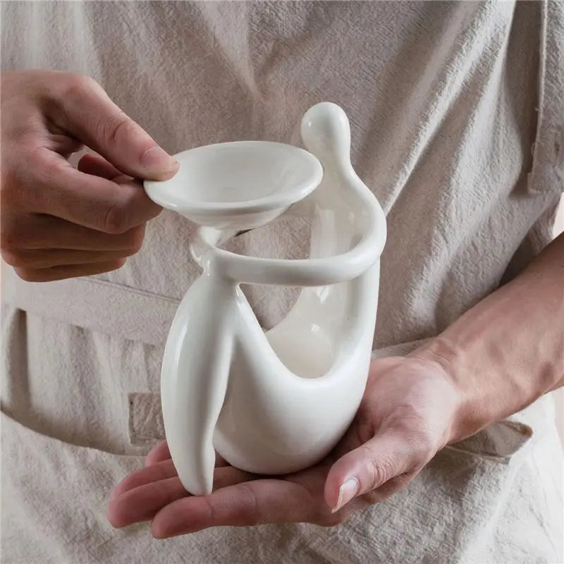 White Ceramic Oil Burner – Wax Tart & Aroma Diffuser | VIBE