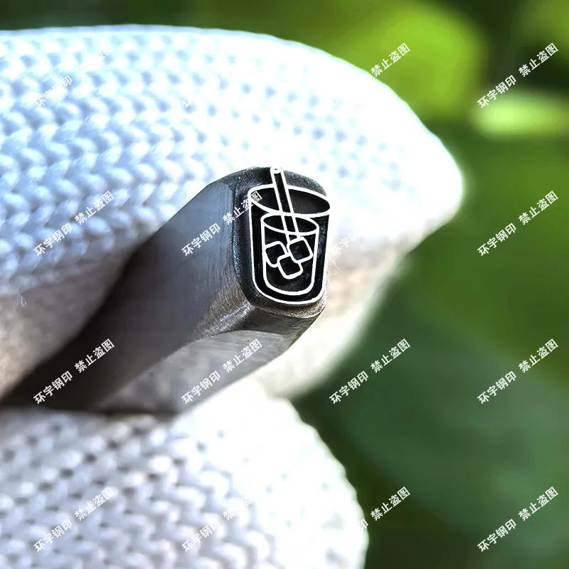 Milk Tea Steel Seal Engraving Tool – Custom Branding Stamp