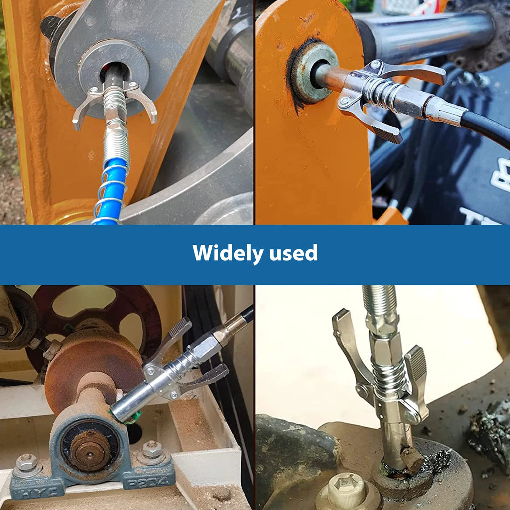 Grease Gun Coupler 10000 PSI Leak-Free Quick Release Nozzle